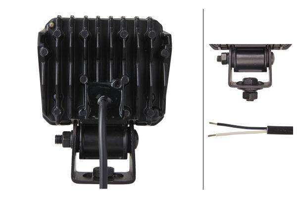 HELLA 1GA 996 479-001 LED-Arbeitsscheinwerfer - Eco 18 - 12/24V - 1350lm - Bügelbefestigung - hängen