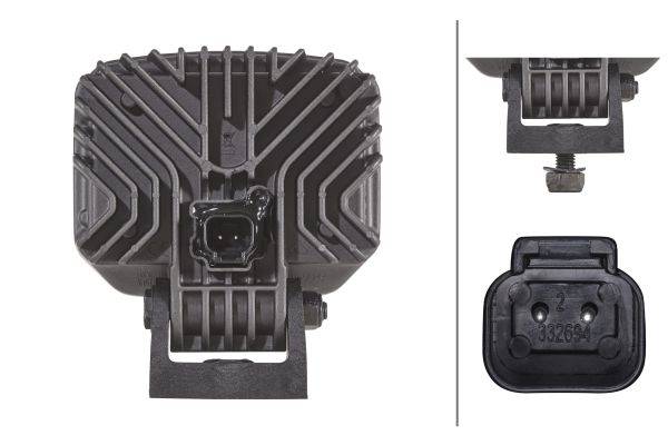 HELLA 1GA 996 488-011 LED-Arbeitsscheinwerfer - Power Beam 1800 Compact - 12/24V - 1850lm - Anbau/Bü