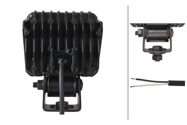 HELLA 1GA 996 579-001 LED-Arbeitsscheinwerfer - Eco 26 - 12/24V - 2000lm - Bügelbefestigung - hängen