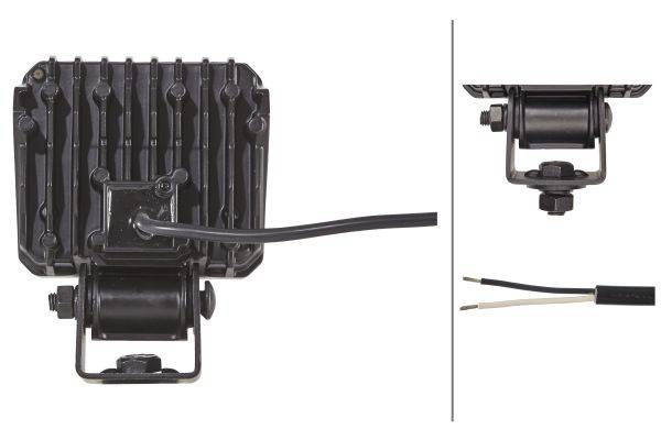 HELLA 1GA 996 579-011 LED-Arbeitsscheinwerfer - Eco 26 - 12/24V - 2000lm - Bügelbefestigung - hängen