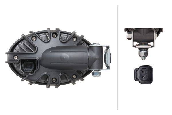 HELLA 1GA 996 661-031 LED-Arbeitsscheinwerfer - Oval 100 Thermo Pro - 12/24V - 1700lm - Anbau - Nahf