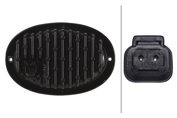 HELLA 1GA 996 661-061 LED-Arbeitsscheinwerfer - Oval 100 - 12/24V - 1700lm - Anbau - weitreichende A