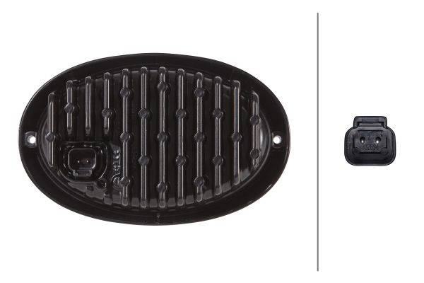 HELLA 1GA 996 761-021 LED-Arbeitsscheinwerfer - Oval 100 Gen. II - 12/24V - 3800lm - Einbau - Nahfel