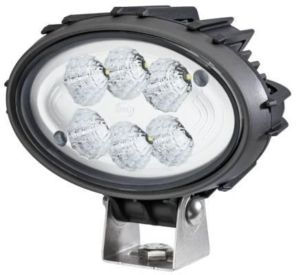 HELLA 1GA 996 761-101 LED-Arbeitsscheinwerfer - Oval 100 Compact - 12/24V - 1850lm - Bügelbefestigun