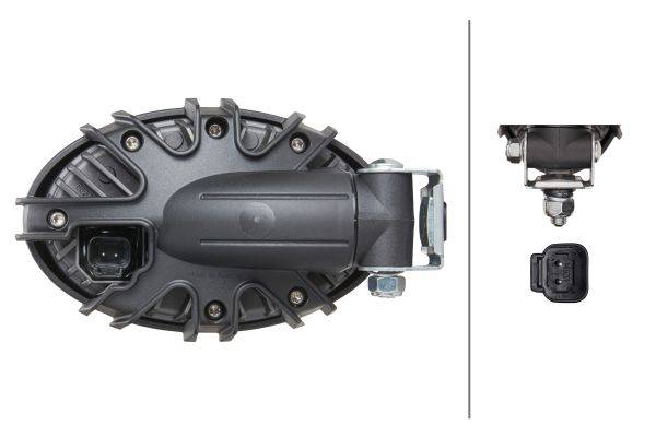 HELLA 1GA 996 761-171 LED-Arbeitsscheinwerfer - Oval 100 Compact - 12/24V - 1850lm - Bügelbefestigun