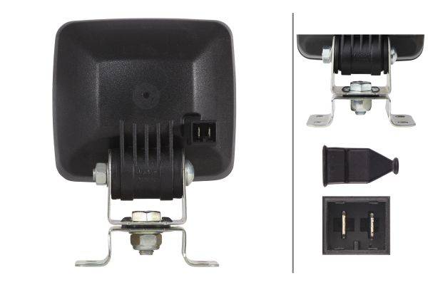 HELLA 1GA 997 506-601 Halogen-Arbeitsscheinwerfer - Ultra Beam - 12/24V - Anbau - stehend - Bodenaus