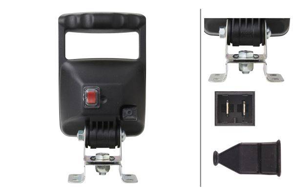 HELLA 1GA 997 506-631 Halogen-Arbeitsscheinwerfer - Ultra Beam - 12/24V - Anbau - stehend - Bodenaus