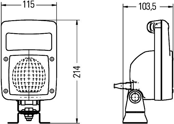 HELLA 1GA 997 506-631 Halogen-Arbeitsscheinwerfer - Ultra Beam - 12/24V - Anbau - stehend - Bodenaus