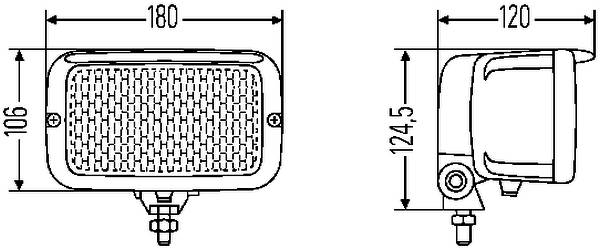 HELLA 1GB 007 145-101 Halogen-Arbeitsscheinwerfer 7145 - 12/24V - Anbau - hängend/stehend - Nahfelda
