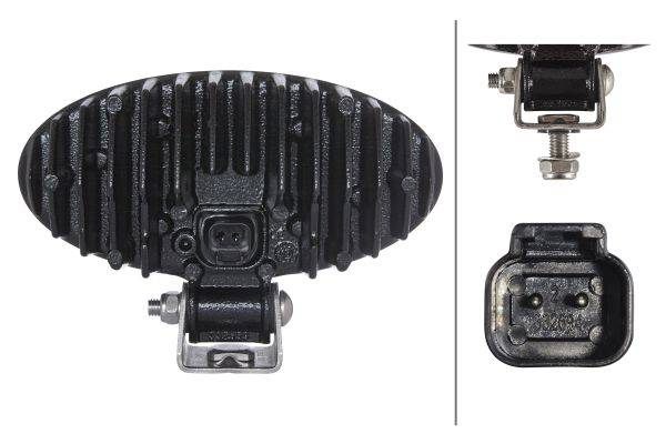 HELLA 1GB 996 386-002 LED-Arbeitsscheinwerfer - Oval 90 - 12/24V - 2000lm - Anbau - hängend/stehend