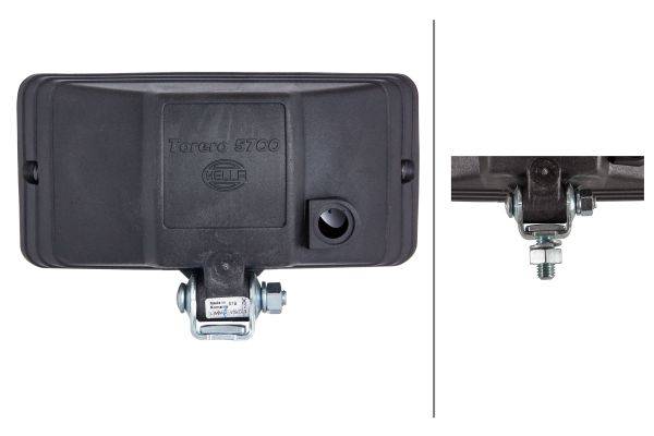 HELLA 1GD 005 700-501 Halogen-Arbeitsscheinwerfer - Torero 5700 - 12/24V - Anbau - hängend/stehend -