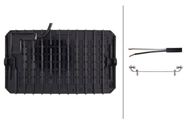 HELLA 1GD 996 193-011 LED-Arbeitsscheinwerfer - Flat Beam 1000 - 12/24V - 1000lm - Anbau/Bügelbefest