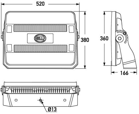 HELLA 1GJ 011 872-511 LED-Arbeitsscheinwerfer - HypaLUME - 24/48V - Anbau - hängend/stehend - weitre