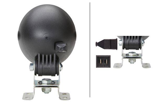 HELLA 1GM 996 134-171 Halogen-Arbeitsscheinwerfer - Mega Beam - 12/24V - Anbau - stehend - Bodenausl