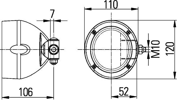 HELLA 1GM 996 134-371 Halogen-Arbeitsscheinwerfer - Mega Beam - 12/24V - Anbau/Einbau - stehend - Bo