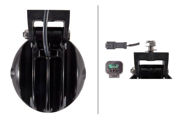 HELLA 1GM 996 136-511 LED-Arbeitsscheinwerfer - Mega Beam Gen. IV - 12/24V - 2500lm - Anbau - hängen