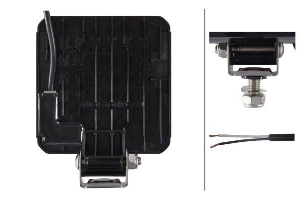 HELLA 1GA 995 193-001 LED-Arbeitsscheinwerfer - Flat Beam 500 - 12/24V - flach - 550lm - Anbau - ste