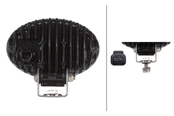 HELLA 1GA 996 761-001 LED-Arbeitsscheinwerfer - Oval 100 Gen. II - 12/24V - 4000lm - Anbau - stehend