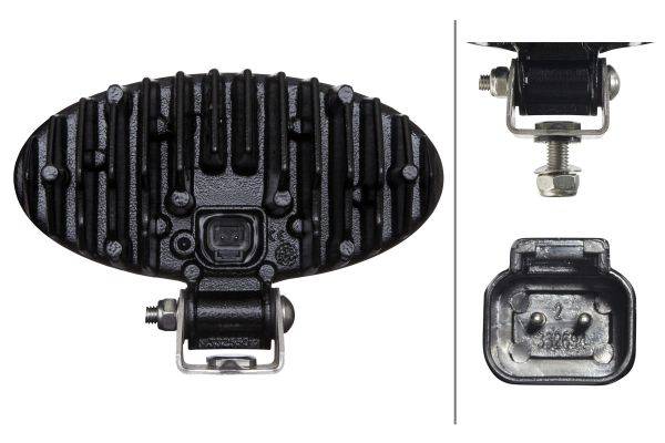 HELLA 1GB 996 386-001 LED-Arbeitsscheinwerfer - Oval 90 - 12/24V - 1700lm - Anbau - hängend/stehend