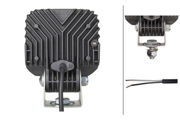 HELLA 1GA 996 284-002 LED-Arbeitsscheinwerfer - Q90 compact - 12/24V - 1200lm - Anbau/Bügelbefestigu