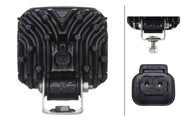 HELLA 1GA 995 506-031 LED-Arbeitsscheinwerfer - Ultra Beam - 12/24V - 2000lm - Anbau - stehend/hänge