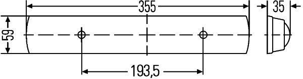 HELLA 2JA 007 373-151 Innenraumleuchte - LED - 12/24V - 3,5W - LED - Anbau - LED-Lichtfarbe: weiß