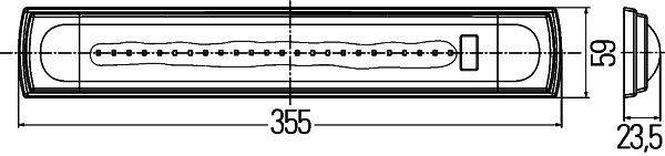 HELLA 2JA 007 373-301 Innenraumleuchte - LED - 12V - LED - Anbau