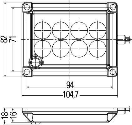 HELLA 2JA 012 557-011 Innenraumleuchte - LED - 12/24V - LED - Anbau