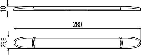 HELLA 2JA 343 606-011 Innenraumleuchte - LED - 24V - 3.6W - LED - Anbau - Lichtscheibenfarbe: glaskl