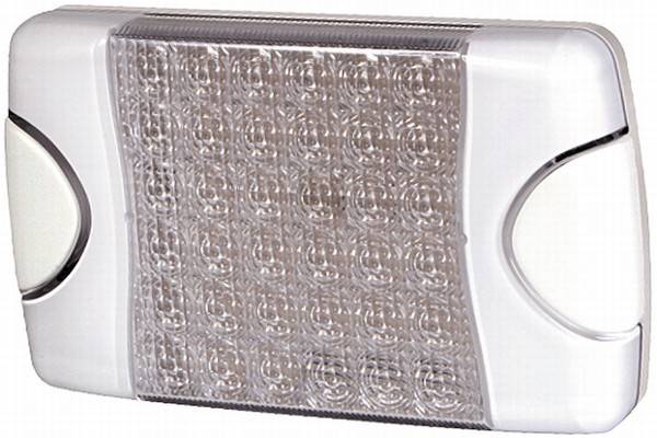 HELLA 2JA 959 037-511 Innenraumleuchte - DuraLED - LED - 12/24V - eckig - 9W - LED - Anbau - Lichtsc