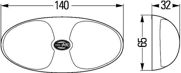 HELLA 2JA 959 700-102 Innenraumleuchte - DuraLED - LED - 12V - LED - Anbau