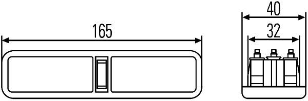 HELLA 2JA 996 038-001 Innenraumleuchte - K (10W) - Einbau - innen