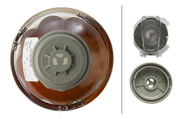 HELLA 1A3 002 850-001 Halogen-Scheinwerfereinsatz, Hauptscheinwerfer - 12V - Referenzzahl: 12.5 - Ei