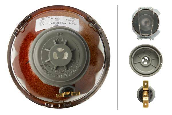 HELLA 1A3 002 850-031 Halogen-Scheinwerfereinsatz, Hauptscheinwerfer - 12V - rund - Referenzzahl: 12