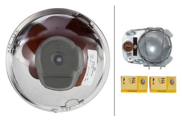 HELLA 1A6 002 395-821 Halogen-Hauptscheinwerfersatz - 12V - rund - Referenzzahl: 20 - Einbau - links