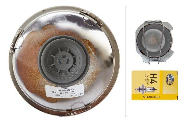 HELLA 1A6 002 395-991 Halogen-Hauptscheinwerfersatz - 12V - rund - Referenzzahl: 20 - Einbau - gewöl