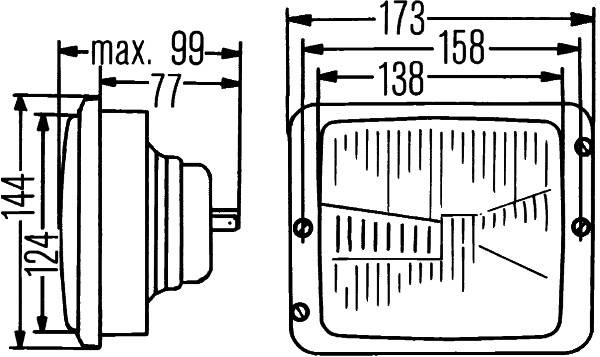 HELLA 1AA 004 109-031 asymmetrisch-Hauptscheinwerfer - 12/24V - Referenzzahl: 10 - Einbau - links/re