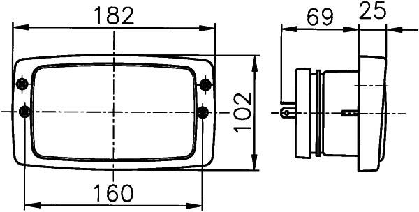 HELLA 1AB 006 213-001 Halogen-Hauptscheinwerfer - Modul 6213 - links/rechts