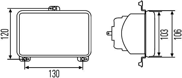 HELLA 1AB 008 888-051 Halogen-Hauptscheinwerfer - 12/24V - Einbau - glasklare Streuscheibe - links/r