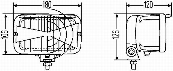 HELLA 1AB 007 145-001 Halogen-Hauptscheinwerfer 7145 - 12V - Referenzzahl: 10 - Anbau - links/rechts