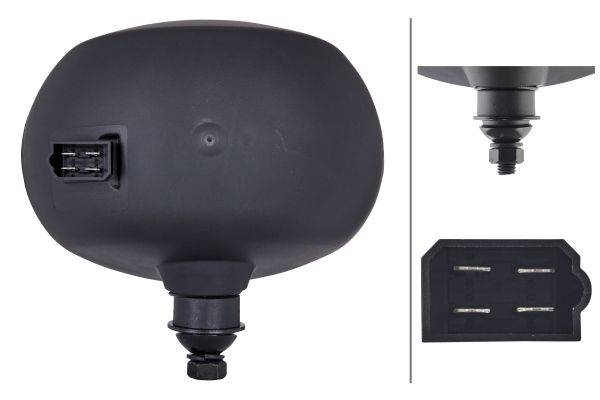 HELLA 1AB 996 157-151 Halogen-Hauptscheinwerfer - Oval 120 - 12/24V - Referenzzahl: 12.5 - Anbau - l