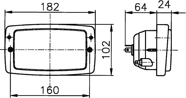 HELLA 1AD 996 018-671 Hauptscheinwerfer - Modul 6213 - 12/24V - Einbau - links/rechts