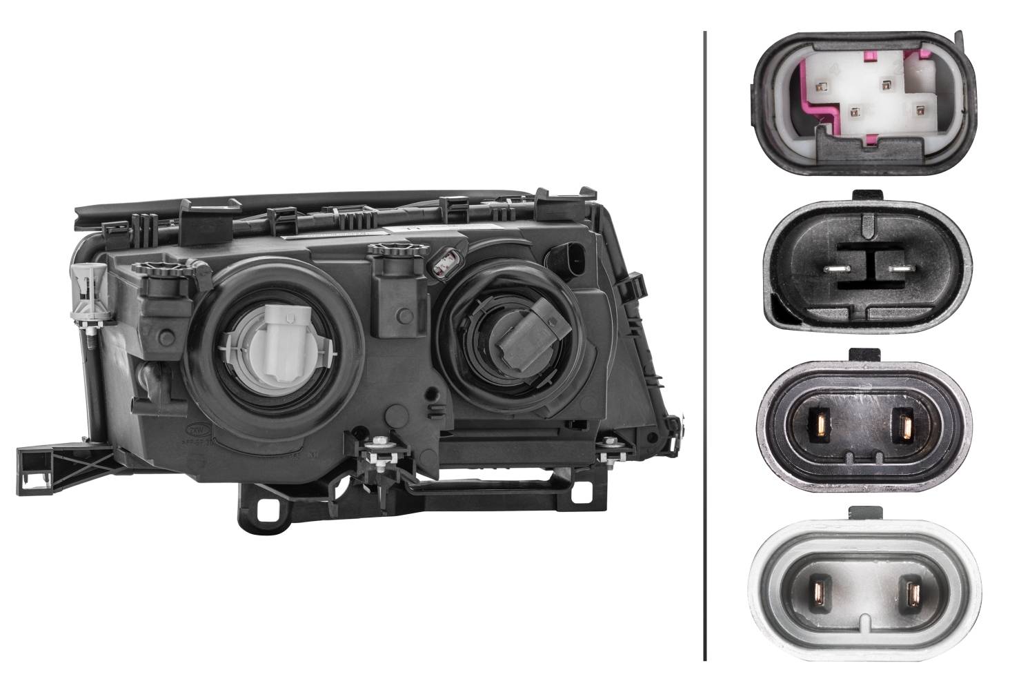 HELLA 1AG 009 059-011 Halogen-Hauptscheinwerfer - links - für u.a. BMW 3 (E46)