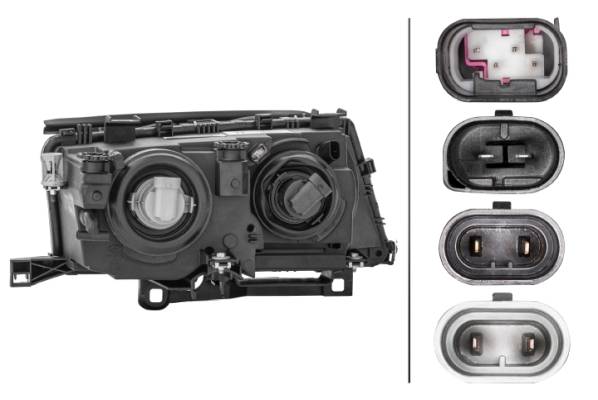 HELLA 1AG 009 059-011 Halogen-Hauptscheinwerfer - links - für u.a. BMW 3 (E46)