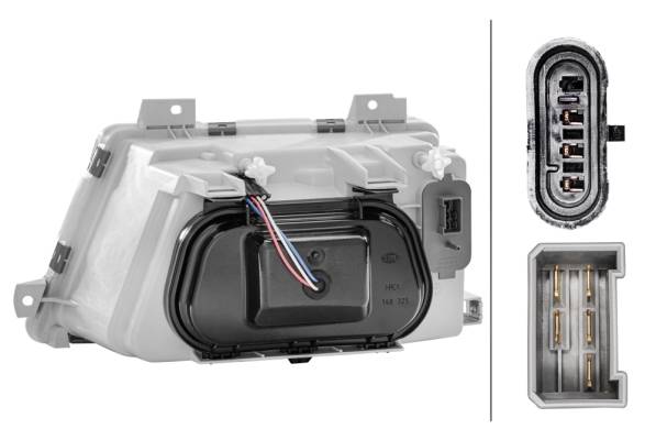 HELLA 1AH 007 774-021 Halogen-Hauptscheinwerfer - rechts - für u.a. MB Vario Bus
