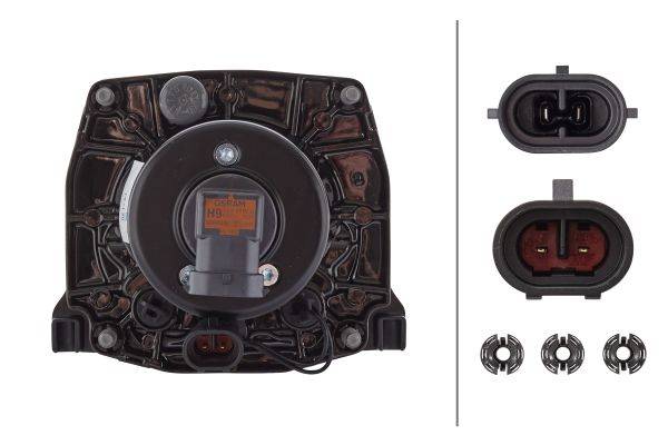 HELLA 1AL 009 998-021 DE/Halogen-Hauptscheinwerfer - 90mm Performance - 12V - rund - Referenzzahl: 1