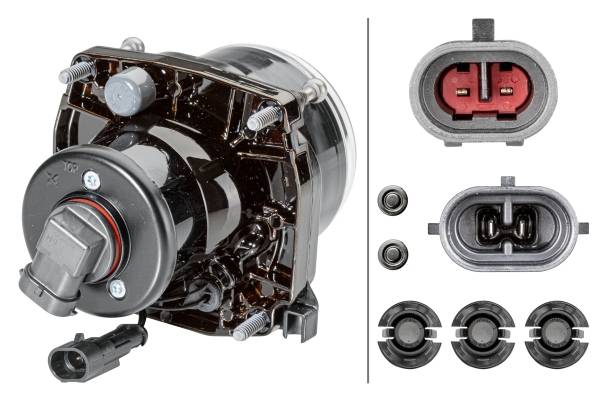 HELLA 1AL 009 998-021 DE/Halogen-Hauptscheinwerfer - 90mm Performance - 12V - rund - Referenzzahl: 1