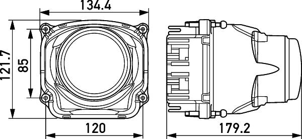 HELLA 1LL 012 758-111 DE/LED-Scheinwerfereinsatz, Hauptscheinwerfer - 90mm Performance Bi-LED L5570