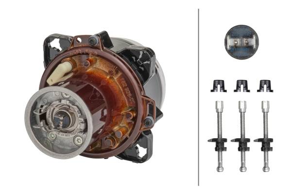 HELLA 1BL 008 193-011 DE/Halogen-Scheinwerfereinsatz, Hauptscheinwerfer - 90mm Essential - 24V - run