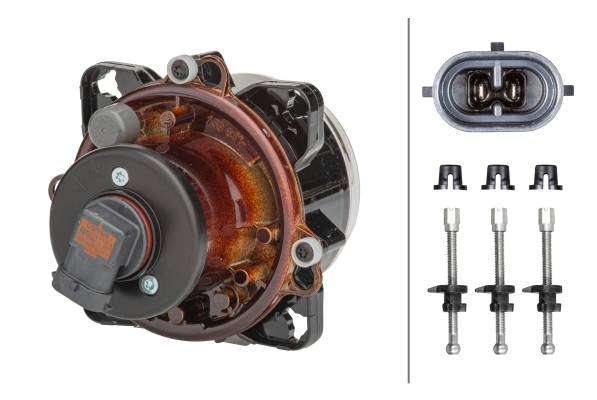 HELLA 1BL 008 193-021 DE/Halogen-Scheinwerfereinsatz, Hauptscheinwerfer - 90mm Essential - 12V - run